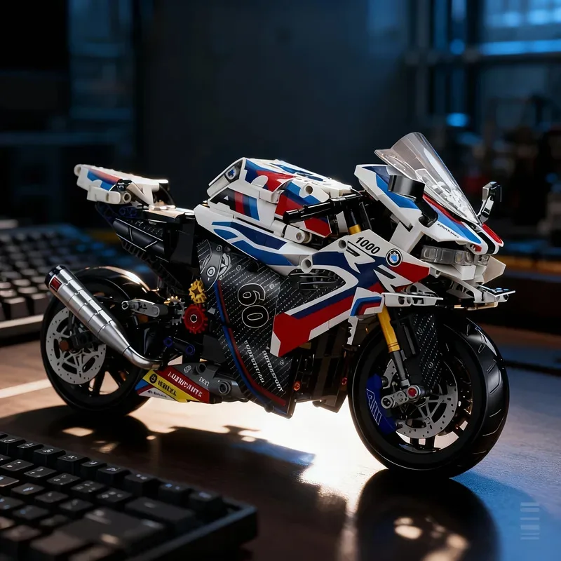Motorcycle Building Blocks Set Super Motorbike Model Kit Technical Racing Kids Assembled Toys Gifts Boys And Girls 2026