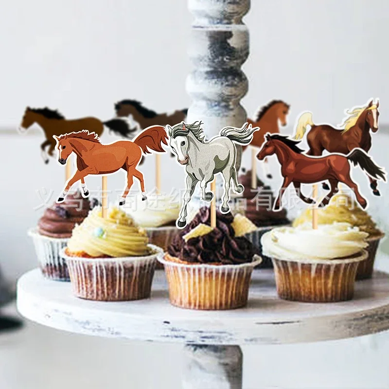 Horse Shape Cake Toppers, Miniature Toys, Horse Racing, Birthday Cowboys, Cake Decorations, Party Supplies