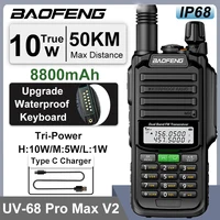 UV-68 Pro Max V2 Baofeng 10W Walkie Talkie Waterproof 8800mah UV98 Pro UV-S22 Pro V2 FM Radio UV68 VHF UHF Dual Band 9R UV-98 1