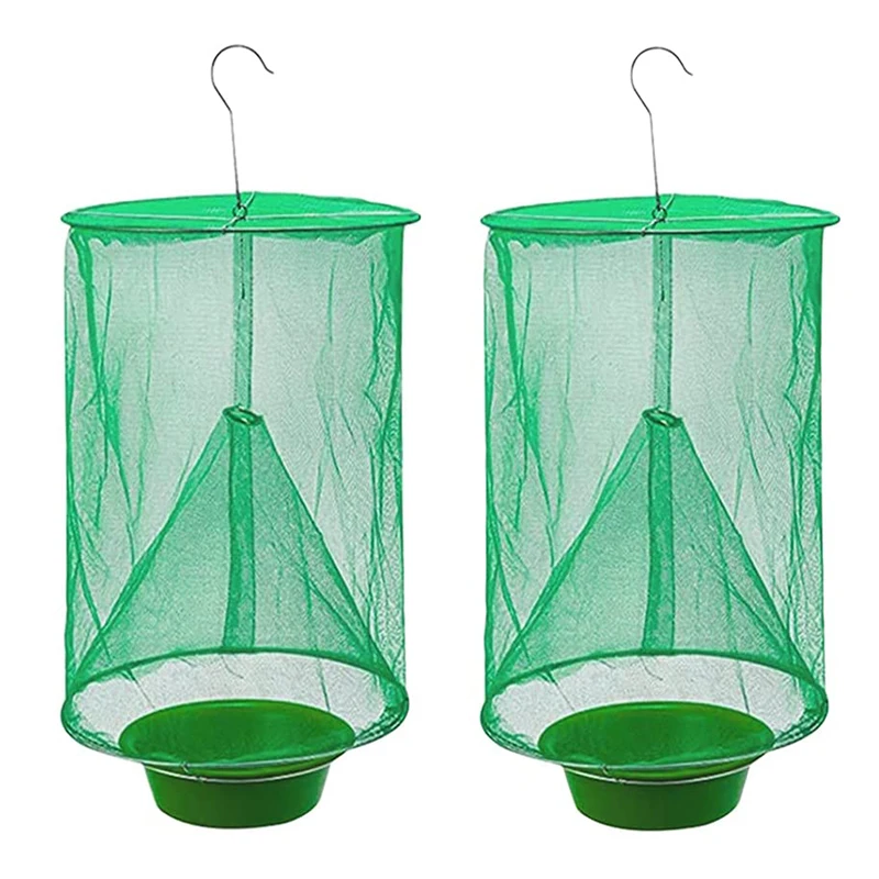 Fly Catcher Killer Pest Control Riutilizzabile Hanging Fly Trap Flytrap Cage Net Trappole Garden Hanging Flycatcher Per Dropshipping