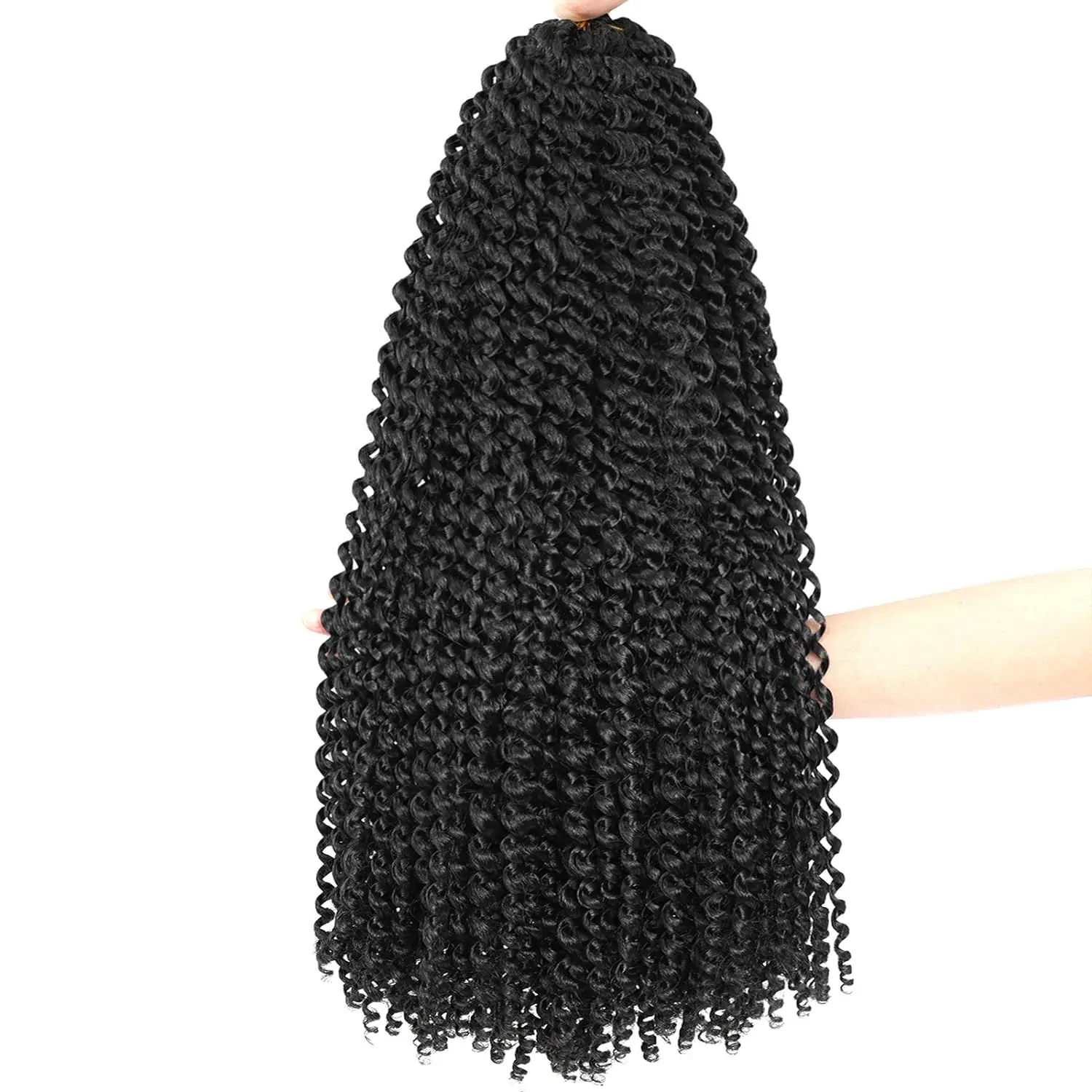 24" Passion Twist Hair 8Packs Freetress Water Wave Crochet Hair Synthetic Curly Braiding Hair For Butterfly Locs Crochet Braids 6