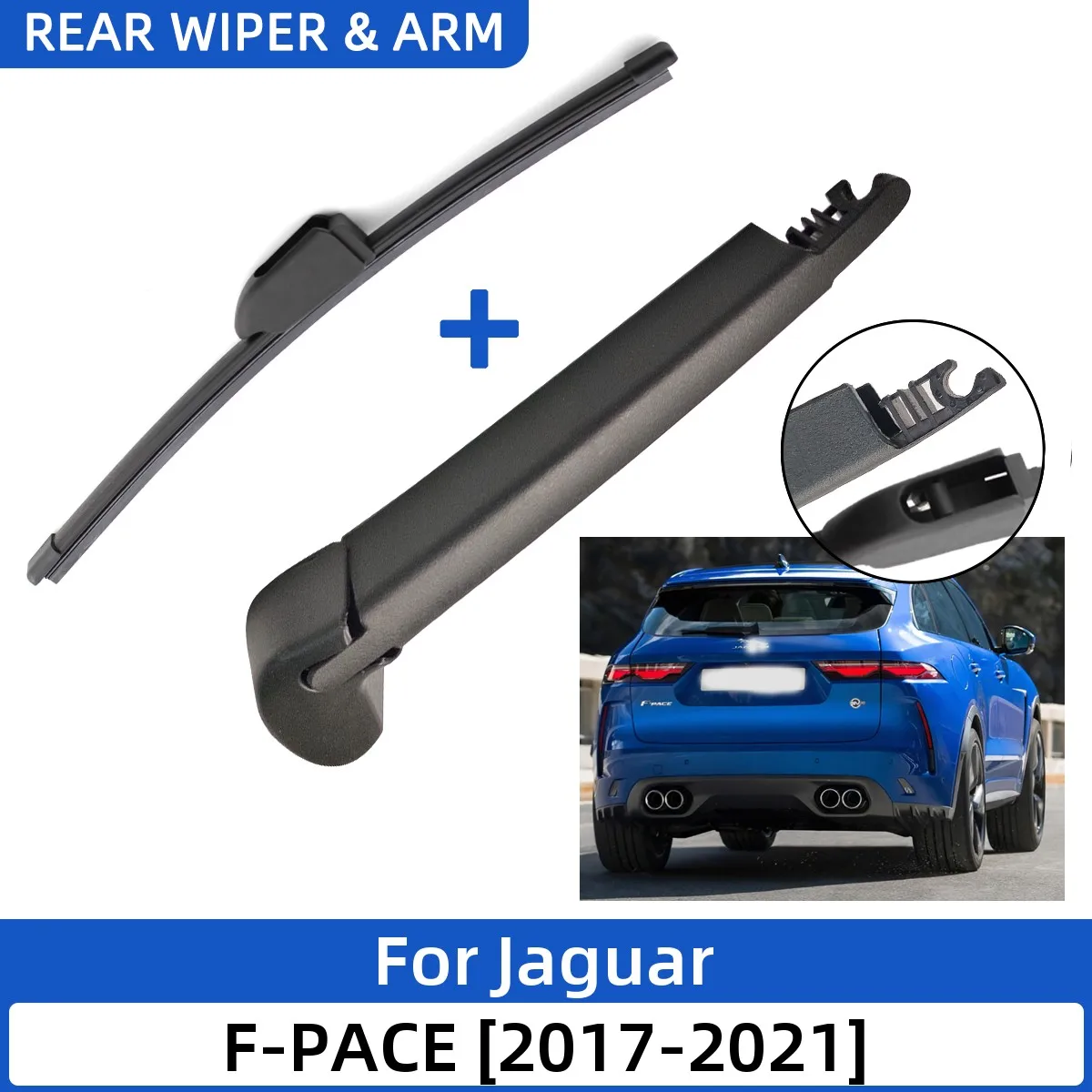 2PCSCarRearWiperBladeandArmFitforJaguarFPACE20172021