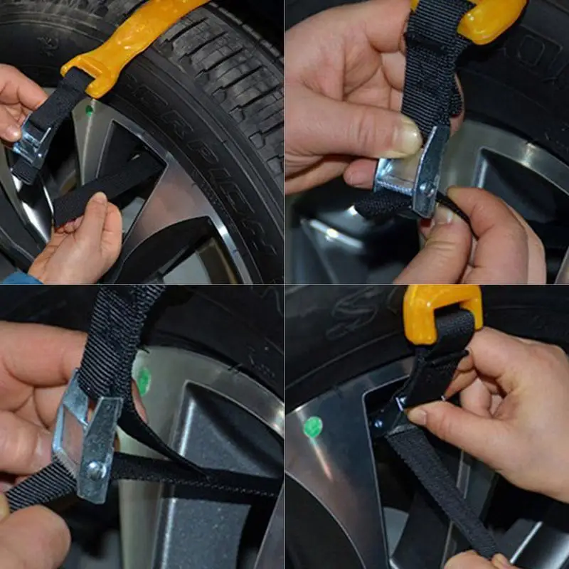 10pcs car Snow chains Anti Snow auto Tire Chains Heavy Duty Traction Tire Chains Traction Mud for Emergency ICE Mud