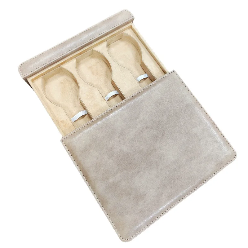 Travel Storage Watch Case Luxury Wooden Pull-out Surface PU Leather Craftsmanship Watch Organizer 1 Pcs of Free Customized Logo
