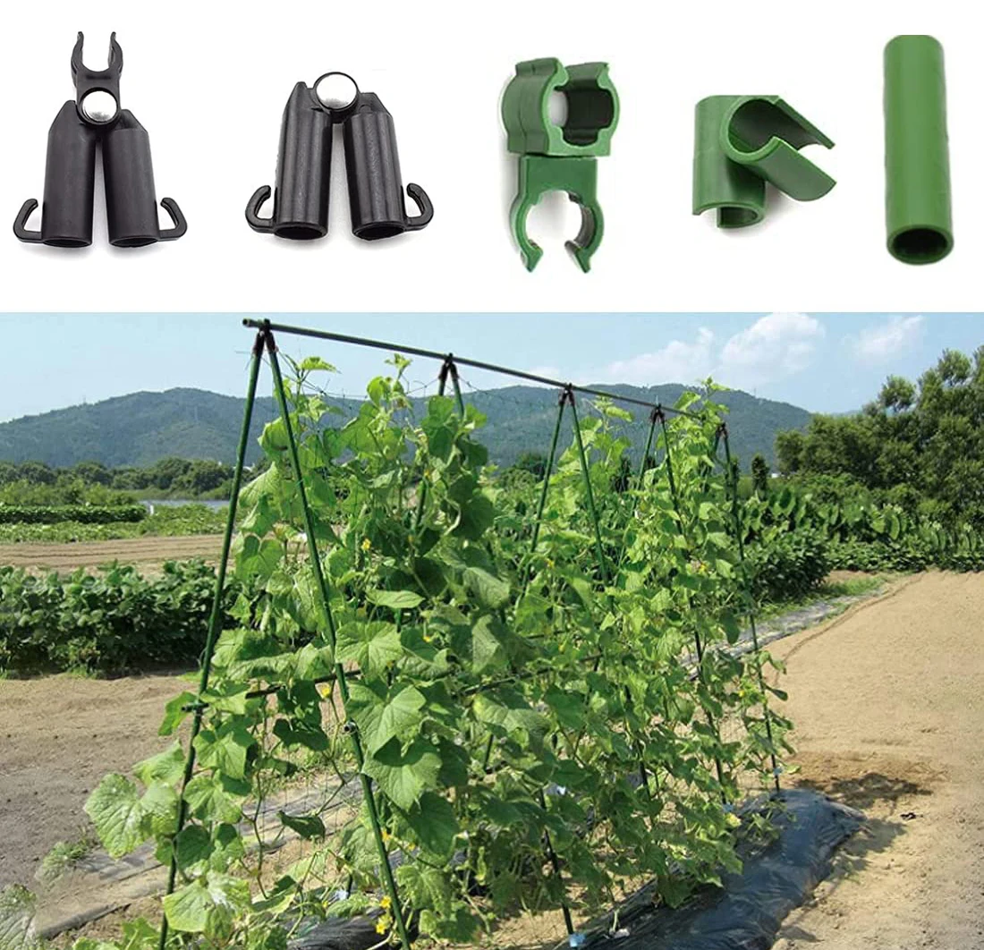 

Adjustable Plant Trellis Connector Clip Plastic Plant Connector Garden Stakes Pillar Forks Climbing Vine Bracket Accessories