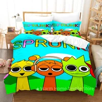 Sprunki Bedding Set Incredibox 3D Printed Music Game Duvet Cover Set Soft Single Twin Double Queen King Size Sprunki Gifts Kids - 2, EU King 240x220cm