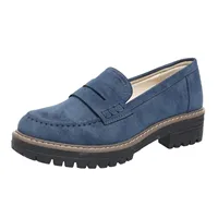 Women's Platform Loafers Shoes Fashion Solid Color Thick Soled Leather Round Toe Single Shoes Comfortable Slip On Vintage Shoes 1