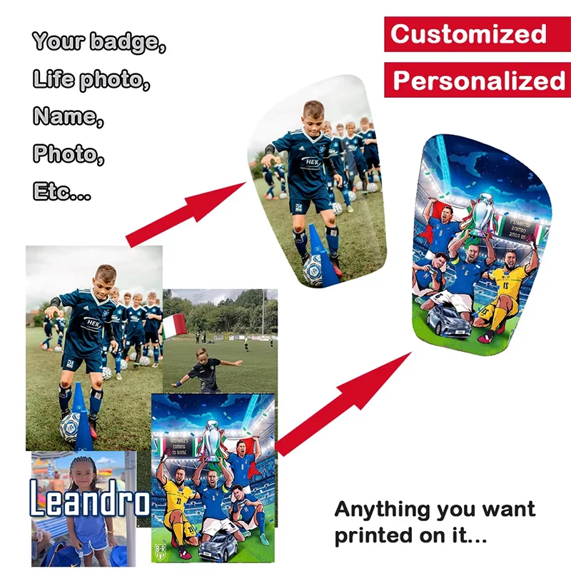 Personalized DIY Soccer Shinguards Sports Soccer Football Pad Protective Leg Guard For Adults Kids Children Club Customization soccer shin guards shin guard pads