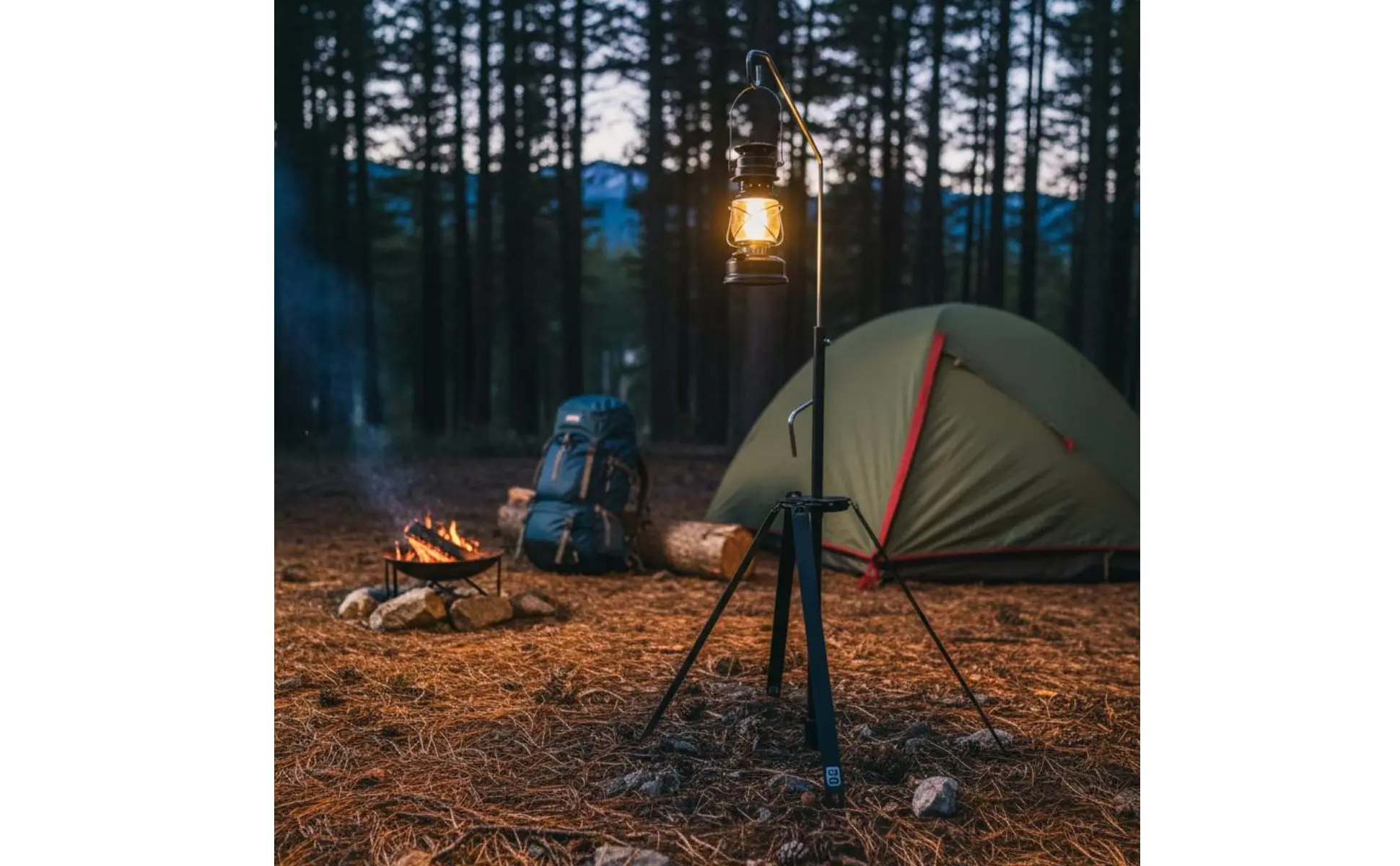 Tripod Lantern Stand Easy Assembly Folding Lantern Stand Portable Camping Lamp Holder Versatile for Campers, Tent