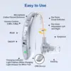Rechargeable Digital Hearing Aid Adjustable Tone Best Sound Amplifier Portable Deaf Elderly BTE Hearing Aid 3