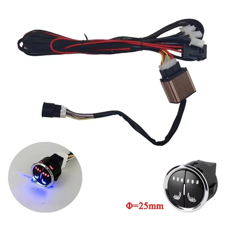 범용 내장 카시트 히터, 합금 와이어 히팅 패드, 카시트용 3 단계 제어 스위치 시스템, DC12V, 2 시트에 적합, 신제품