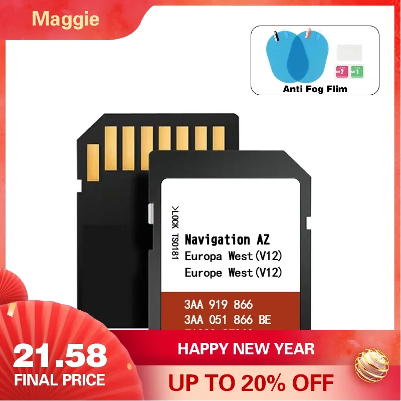 Rns315 Sd V12 2020-2021 West Western Europe Card Nuova Mappa Originale Gps Per Volkswagen