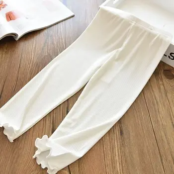 1pcs Kids Legging Girl Elasticity Trouser Children Ice Silk Spring Summer Korean Version Baby Fashion Breathable Solid Slim Pant 1