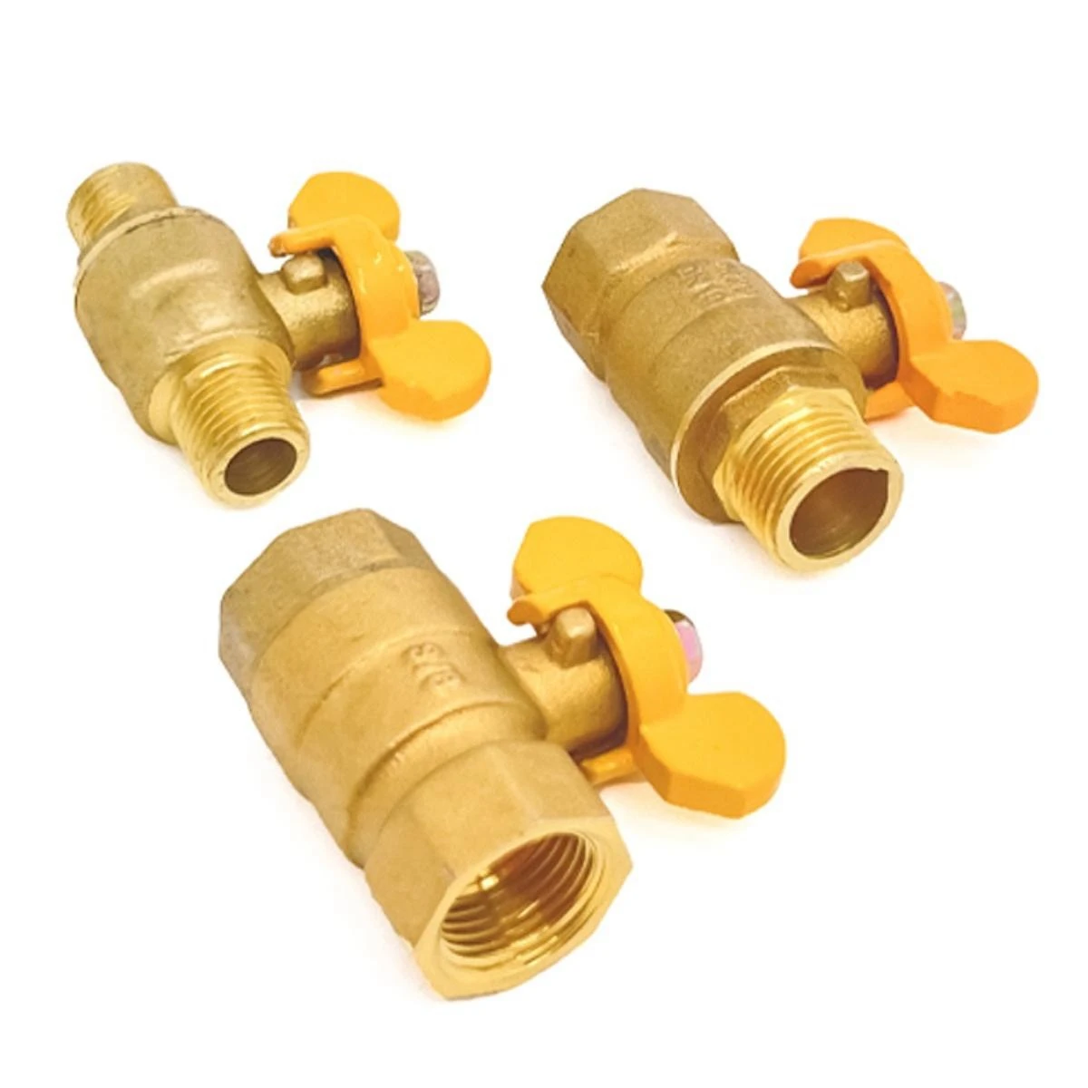 GOVALVE 1/4" NPT Brass Mini Ball Valve - Female X Male Thread Shut-Off Valve For Water, Oil, Gas