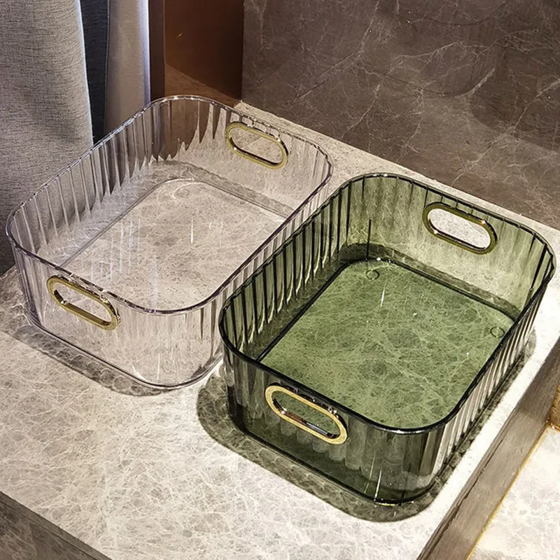 1PCS Desk Storage Box Cover Scrub Facial Mask Box Storage Rack Sorting Basket Lipstick Desk Skin Care Cosmetics Box 1