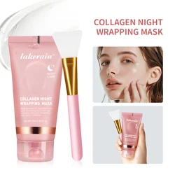 Original Korean Skincare Deep Collagen Peel - Off Facial Mask with Hydrating and Tightening Night Cream Properties (Beige)