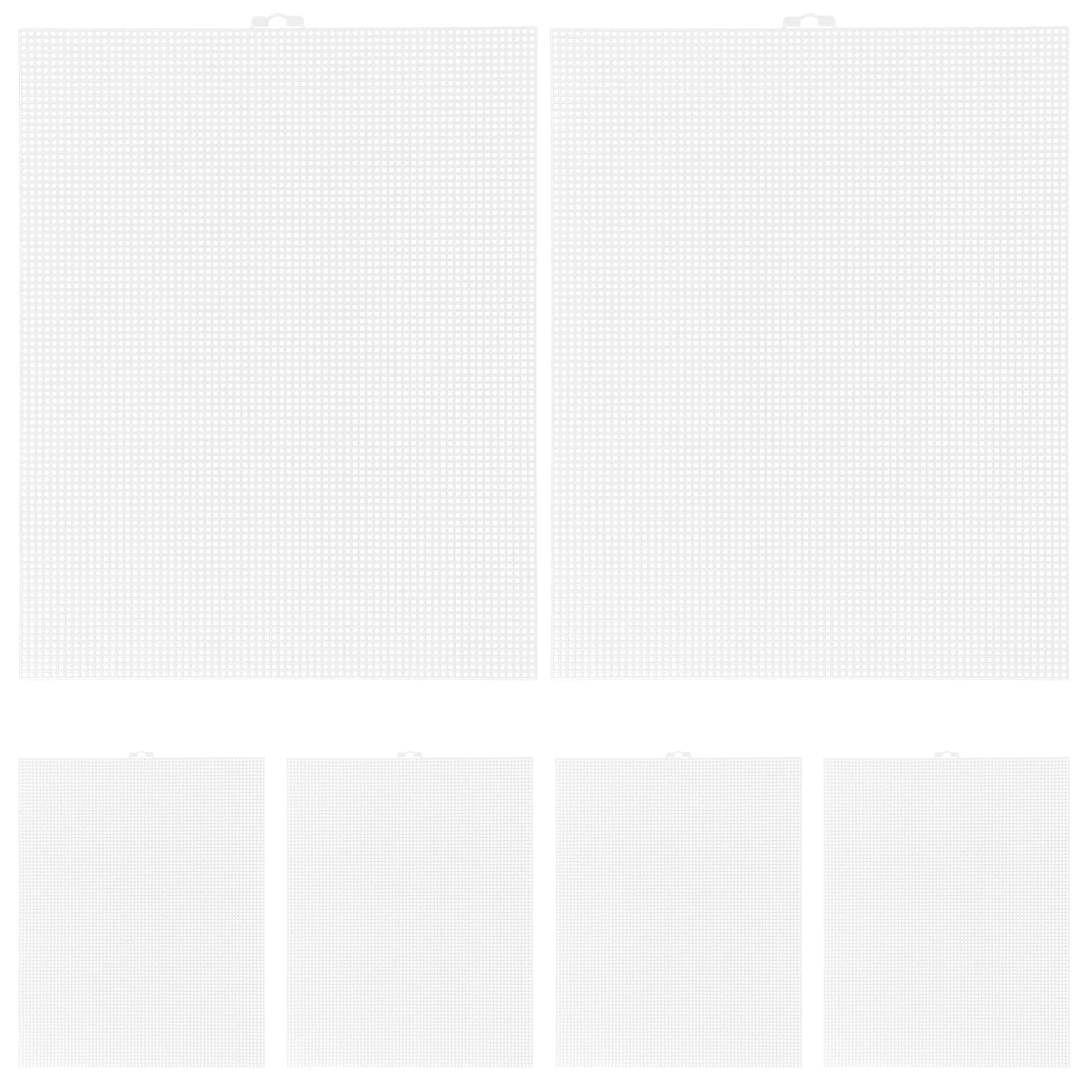 

6 Pcs Cuttable Grid Pieces Plastic Mesh Three-dimensional Embroidery Canvas Shapes Patterns