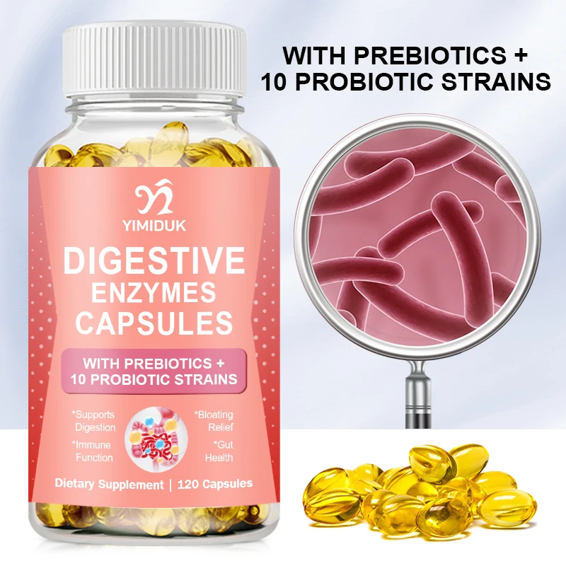DigestiveEnzymeCapsulesProbioticsDigestionMultienzymePromoting