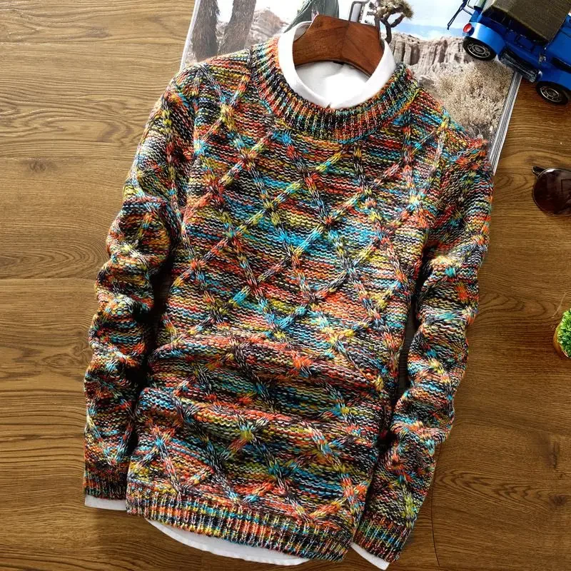 thumbnail image 1 of Ropa para hombre Sin sudadera Suéteres de punto para hombre Suéteres rojos Over Fit Knit Order Aesthetic Meme Sheap Street Y2k Ropa de calle antigua, 1 of 5