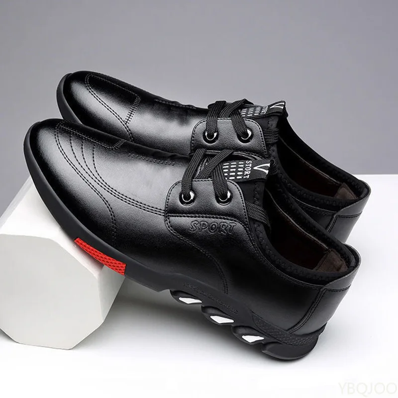 Men's New leather Shoes Fashion Business Work Shoes Casual versatile anti slip Loafers Trendy breathable lightweight flats Homme 5