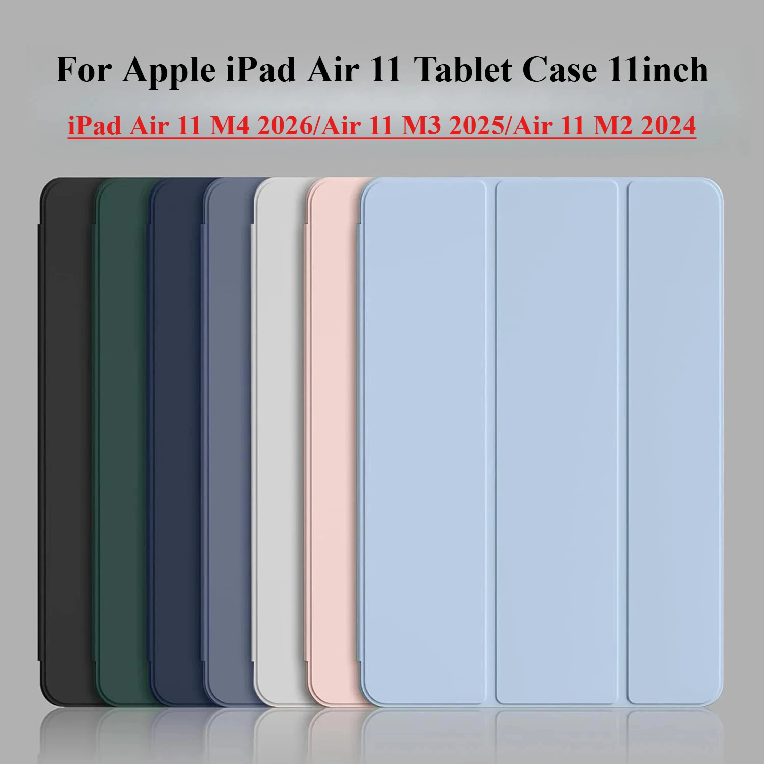 Premium Tri-Fold Magnetic Stand Leather Tablet Case - 11 Inch