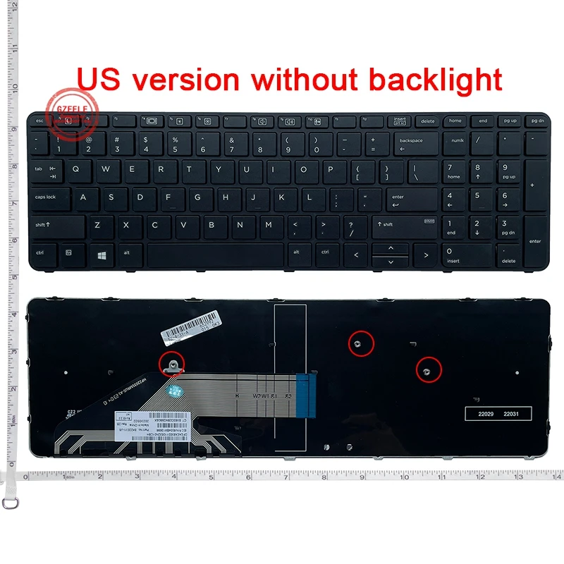 Gzeele-teclado de Laptop para hp Probook Novo Nos 450 g3 455 g3 470 g2 650 g2 650 g3 650 g3 655 g2 455 g4 470 g4 450 g4 Hstnn-q03c - Imagem 3