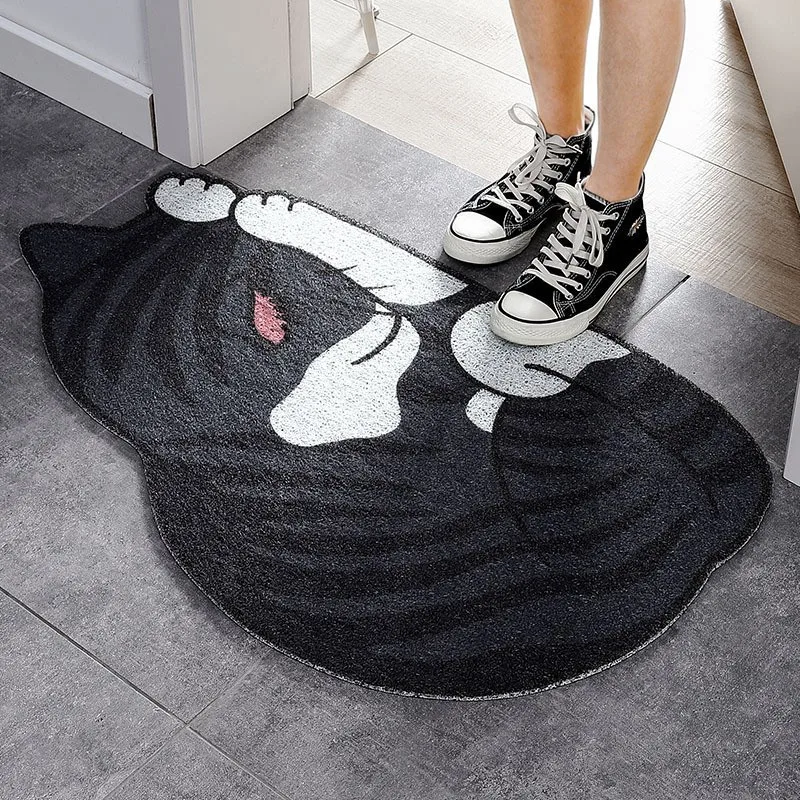 

Animal Cartoon Welcome Mat Sand Scraping Door Entrance Hallway Bath Non-Slip Rug Dust Removal Carpet Wire Loop Footpad Doormats
