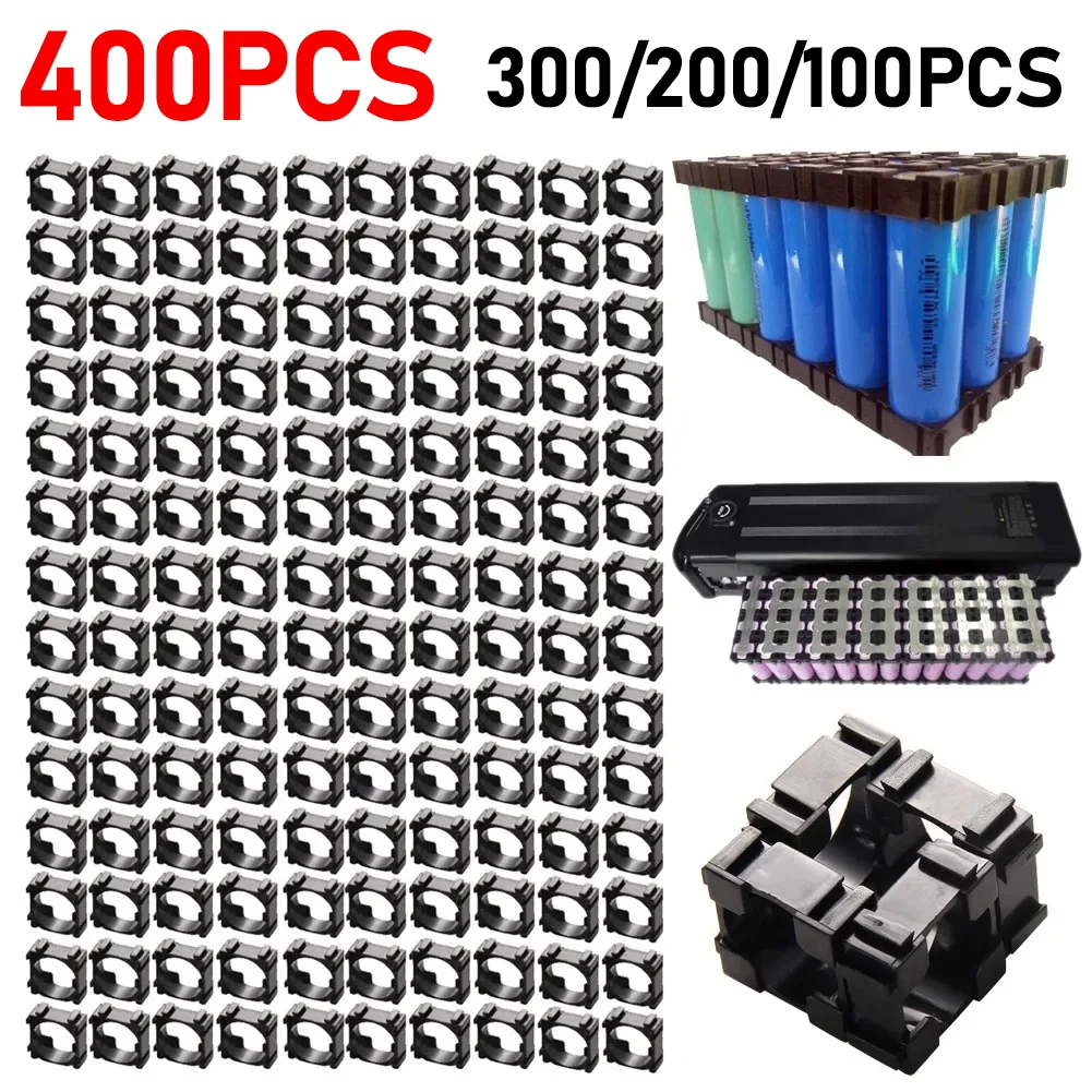 100-400 pces 18650 suporte de bateria de lítio cilíndrico anti vibração plástico bateria suporte li-ion bateria espaçador célula holde