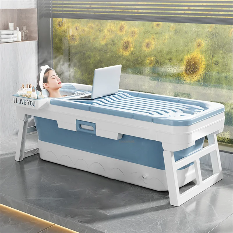 Saldi Vasca da bagno pieghevole e portatile per adulti e bambini di grandi  dimensioni 120x55cm con isolamento per sauna domestica, secchio per vasca  da bagno - Banggood Italia Mobile-arrival notice