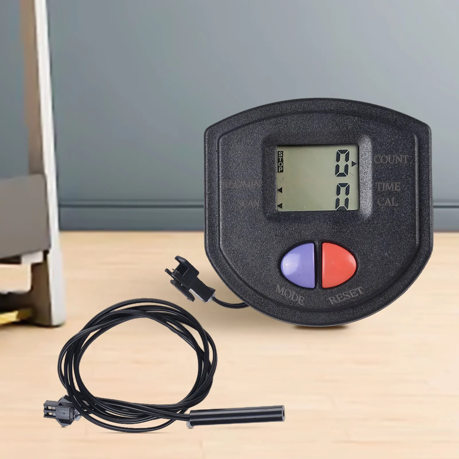 LCD Stepper Counter with Display for Exercise Bikes Timed Distance and Calories Tracking for Fitness Enthusiasts
