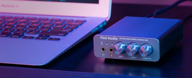 Fosi Audio K5 PRO mini headphone amplifier Stereo Gaming DAC