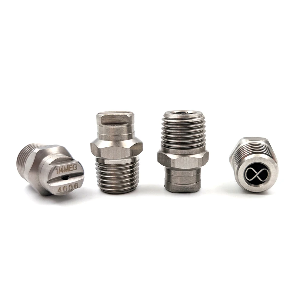 High Pressure Washing Jet Flat Fan Nozzle,MEG High Pressure Road Sweeper Spray Nozzle,1/4"Industrial Cleaning Nozzle 4
