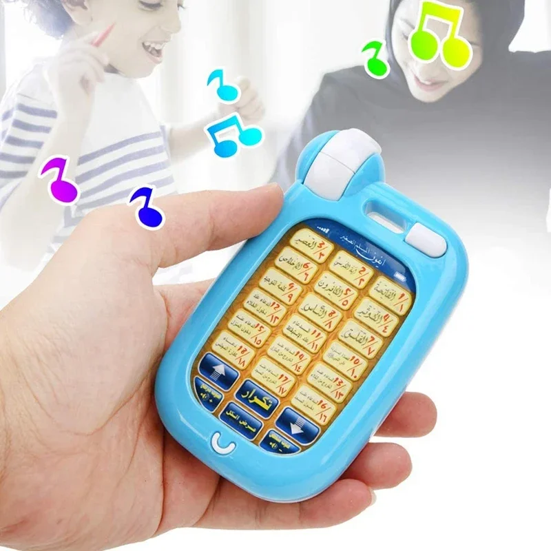 Arabic Quran Educational Toys 18 Chapters Education QURAN Phone with Light Learn Arabic KURAN Muslim Kids 3