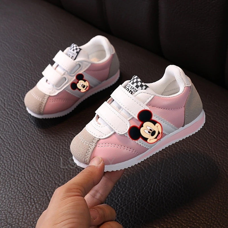Hot Brand Kids Shoes Children's Mickey Minnie Sports Shoes Casual Pink For Girls Cartoon For Boys sports shoes,kids sneakers,kids shoes,kids sports shoes