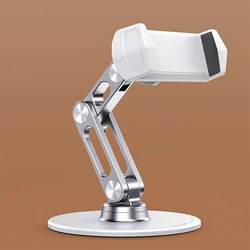 360° Rotatable Adjustable Foldable Portable Phone Holder (Silver)