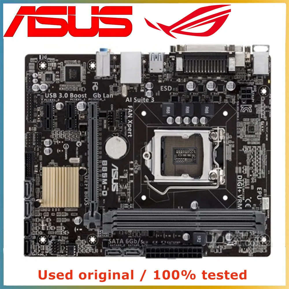 

Материнская плата для ASUS B85M-D компьютера LGA 1150 DDR3 16G для Intel B85 десктопная материнская плата SATA III PCI-E 3,0 X16