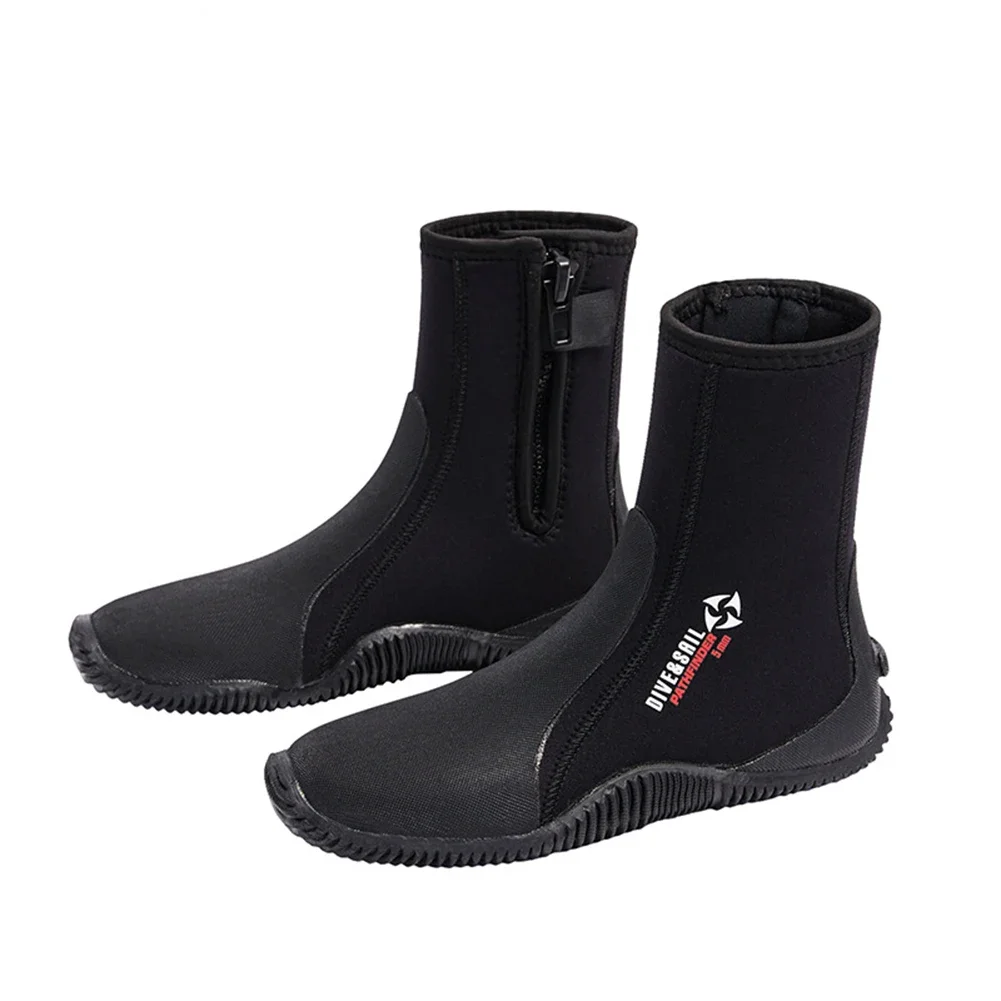 Dive Boots 5mm Neoprene Wetsuit Boots with Side Zipper for Men Women Snorkeling Scuba Diving Summer Water Sports Accessories