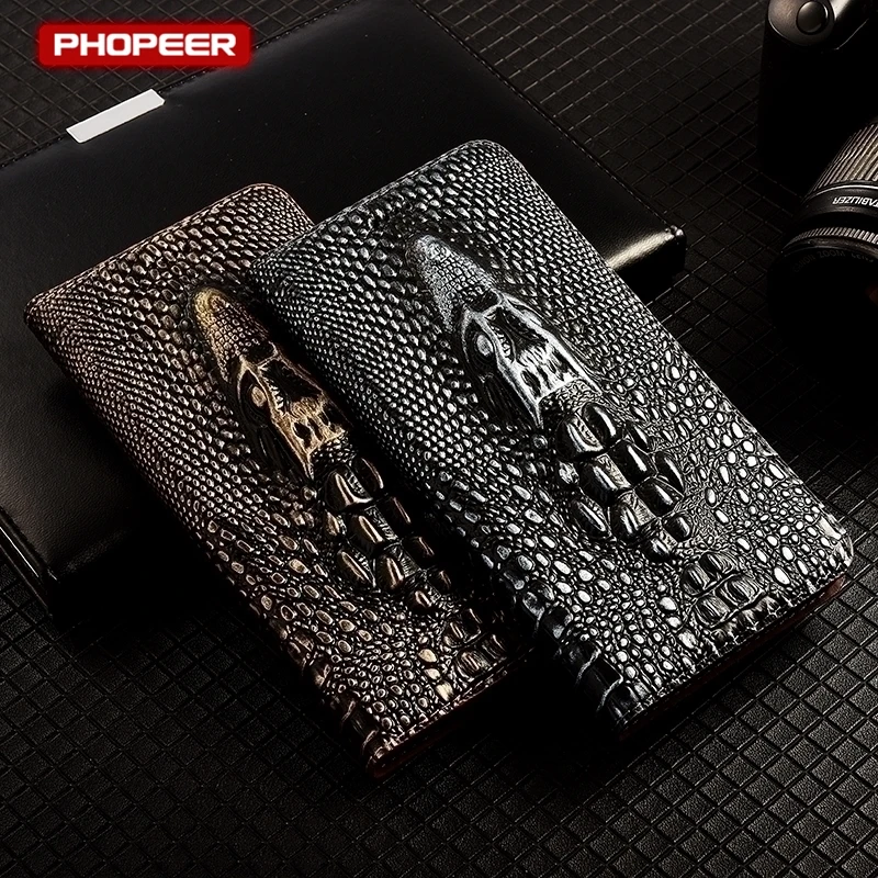 Premium Genuine Leather Card Slot Wallet Phone Case with Flip Cover Design