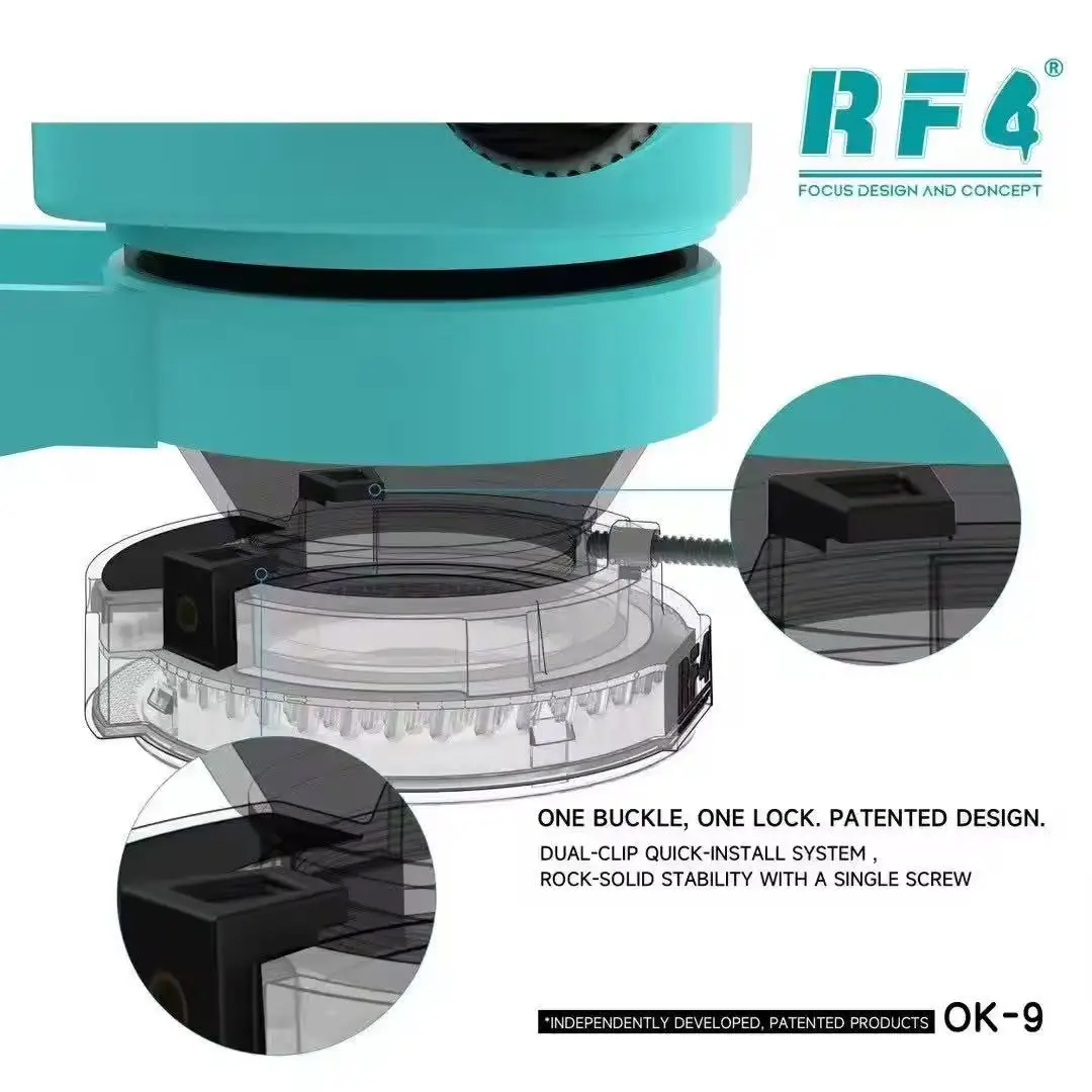 RF4 OK-9 눈부심 방지 현미경 램프 조명기 납땜 수리용 144 LED 현미경 링 라이트