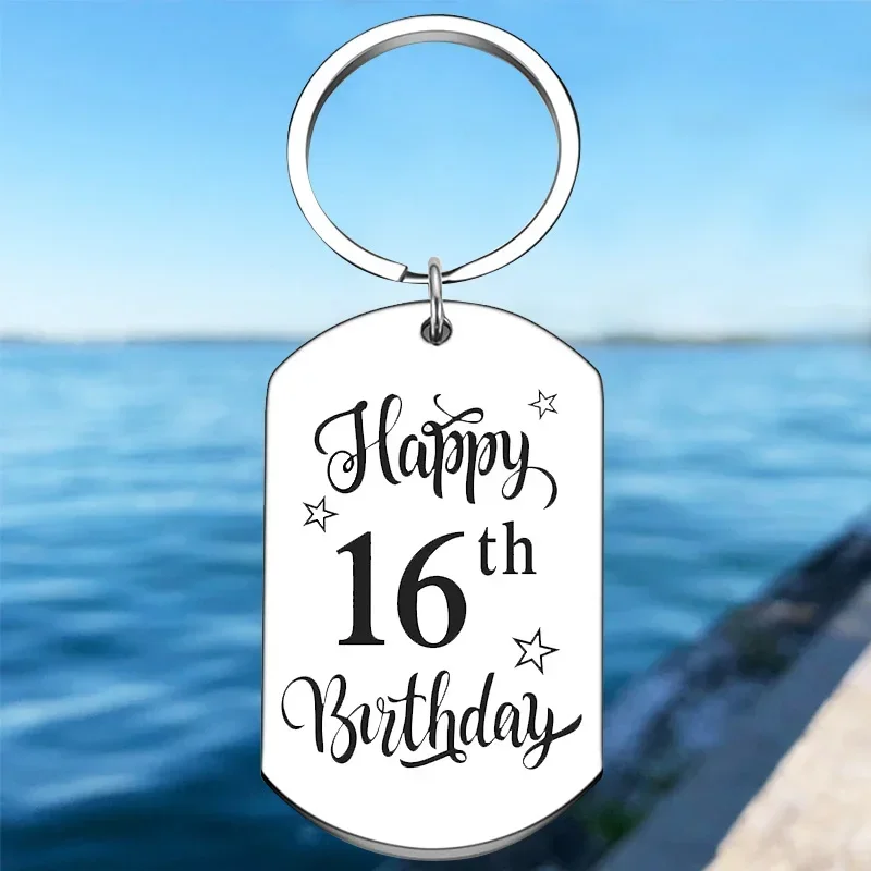 

Hot Birthday Gifts Keychain Pendant Happy Bday Key Chain 16th 18th 21th 30th 40th 50th 60th Happy Birthday gift