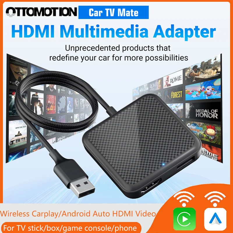 Ottocast Car TV Mate Max Wireless CarPlay Android Auto