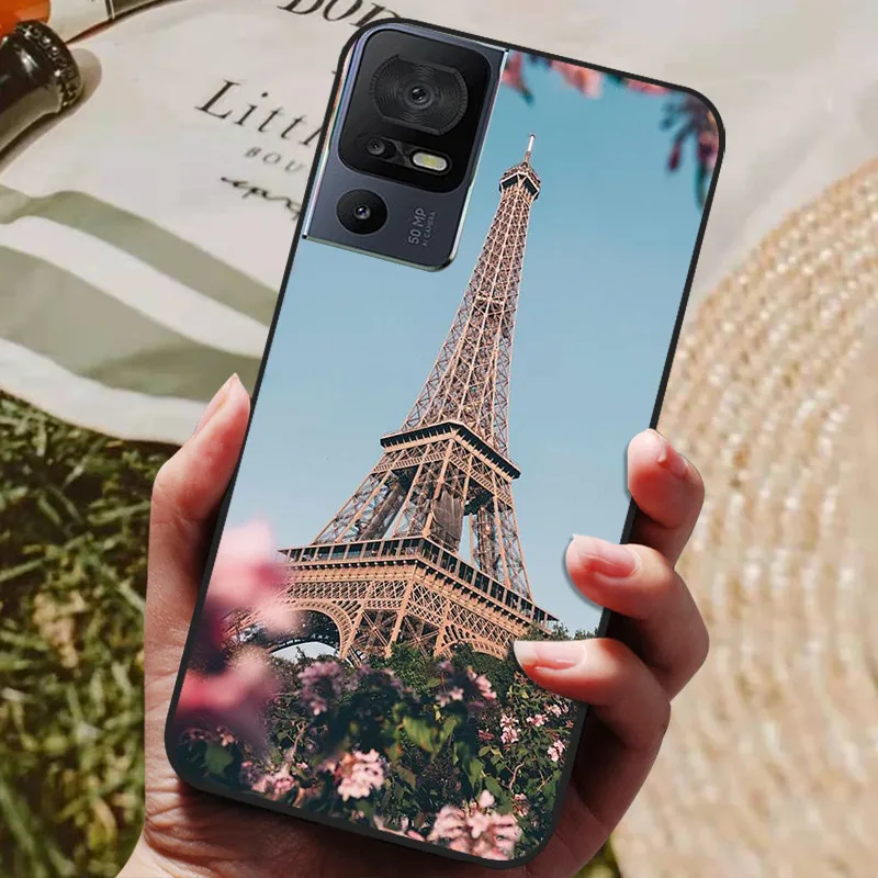 Soft Black Silicone TPU Phone Back Cover - 2023 Protective Bumper Shell