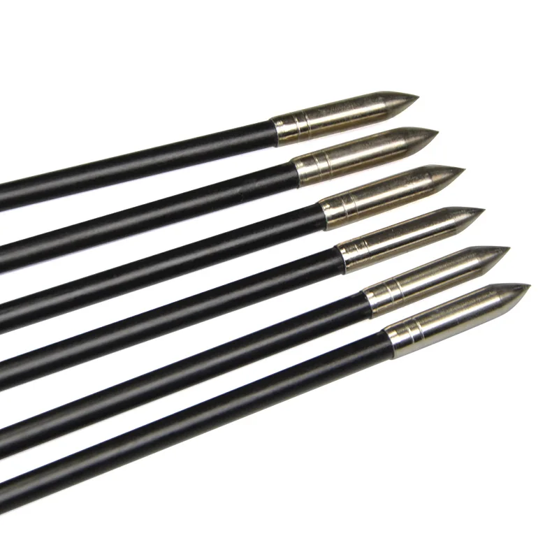 6/12pcs Archery Fiberglass Arrows OD 6mm Water Droped Rubber Vanes for Outdoor Sports Shooting Hunting archery arrows