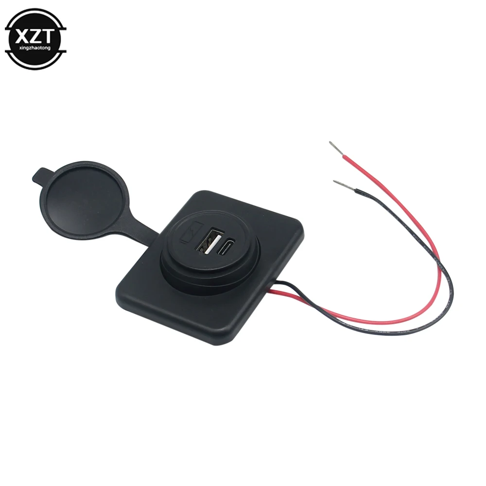 

Зарядное устройство USB + Type-C 12-24 В, а