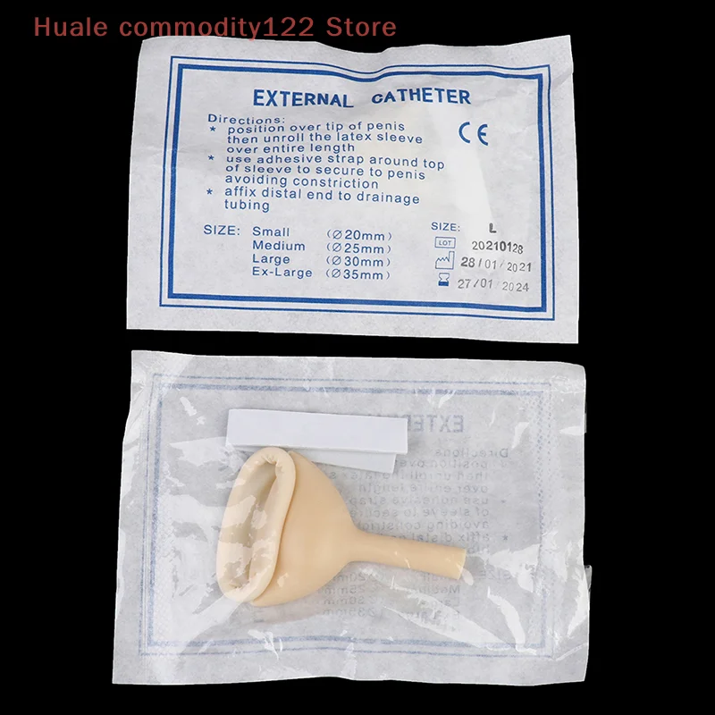 1pcs Male Condom Catheter Men's Urinal Disposable External Catheter Medical Sterilized Latex Urine Collection Sleeve 20/25/30mm