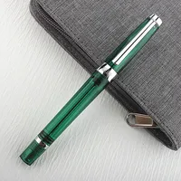 Yongsheng 013 Vacuum Filling Fountain Pen Acrylic Transparent Ink Pen Clear Section EF/F/ Nib Office Business Gift Pen 2