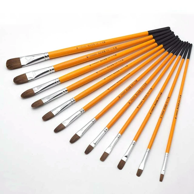 Paint Brushes Acrylic Painting  Acrylic Paint Brushes Supplies - 1set  Nylon Hair - Aliexpress