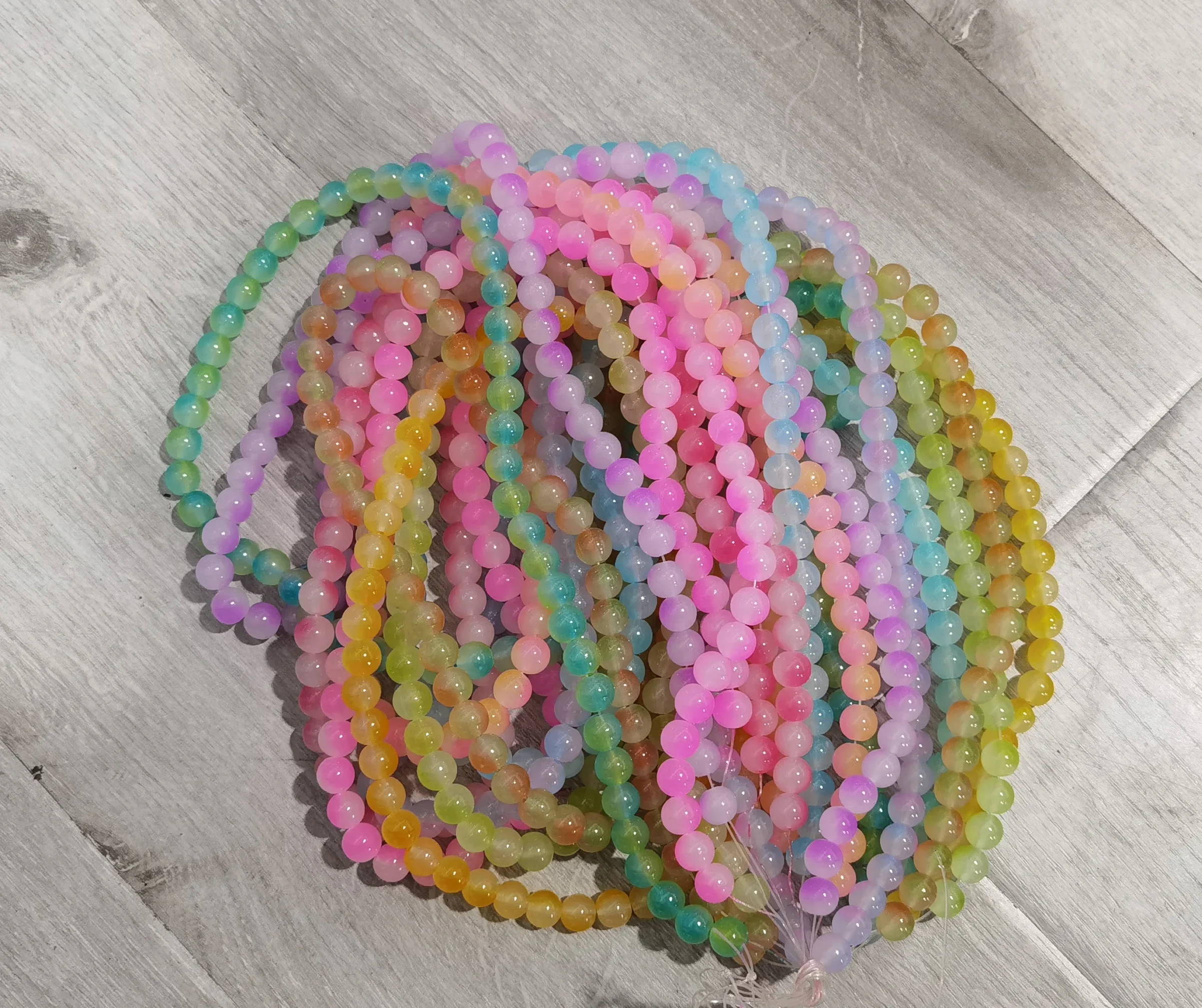 20 Strand Mixed Glass Beads 40pcs each strand in 10mm for women diy jewelry M12 3