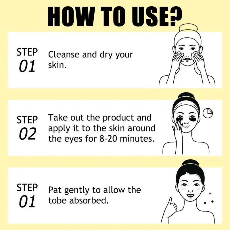 Turmeric vitamin C Eye Mask Anti Wrinkle Remove Dark Circle Eye Bags Puffiness Reduce Fine Line Firming Brightening Eye Patches 6