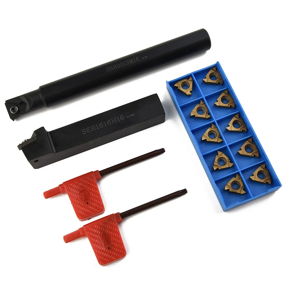 

Hot New Threading Inserts Lathe Internal T15 Toolholding 12pcs Bar Boring Fittings Holder Right Set Turning Tool